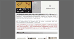 Desktop Screenshot of marquetteaudiolabs.com